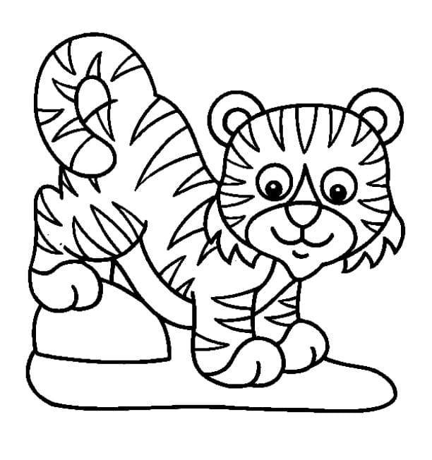 adorable tiger cub coloring page free printable coloring pages for kids
