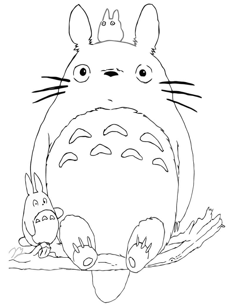 Adorable Totoro 1 Coloring Page Free Printable Coloring Pages For Kids
