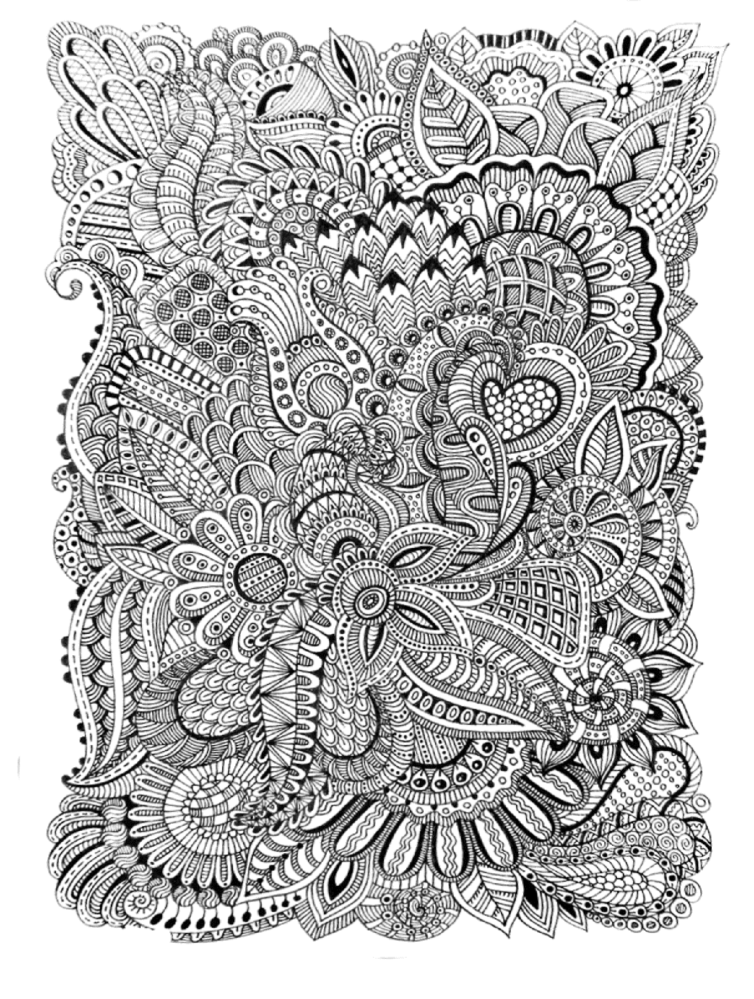 Adult Abstract Coloring Page   Free Printable Coloring Pages for Kids