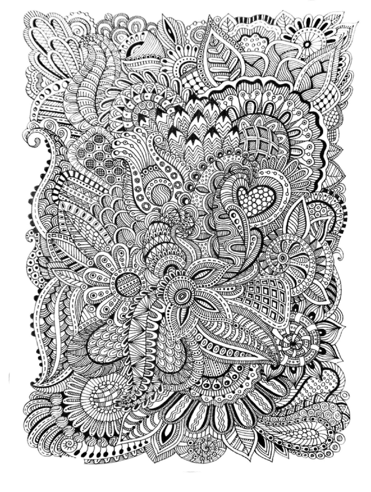 abstract coloring pages adult