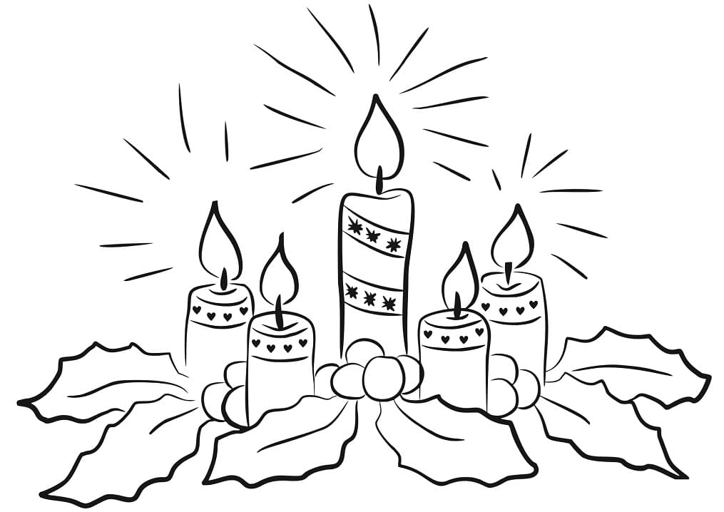 Advent Candles Coloring Page Free Printable Coloring Pages For Kids