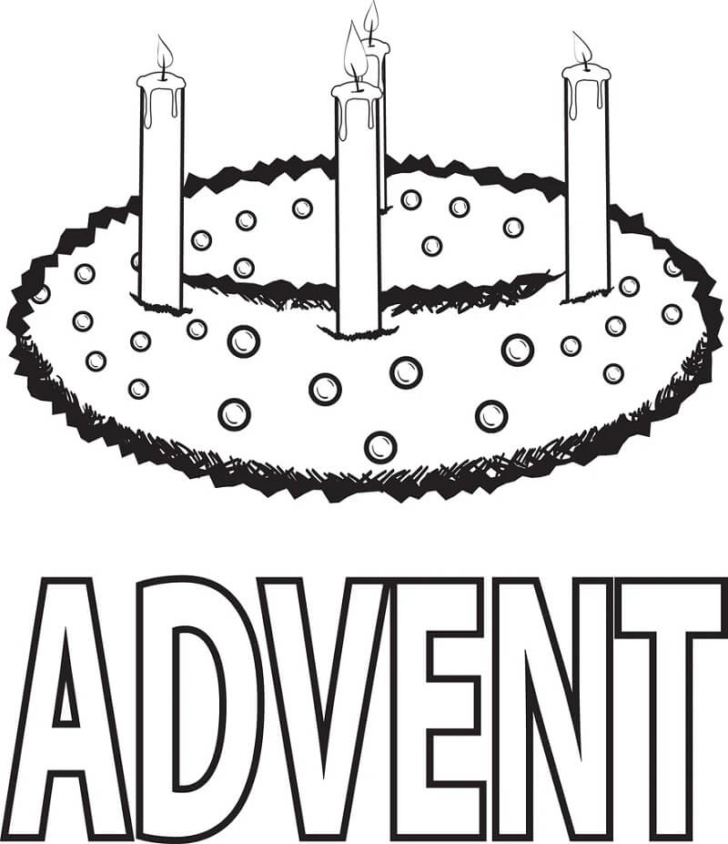 coloring pages advent wreath