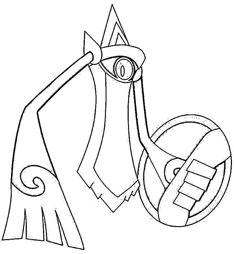 Aegislash Coloring Page