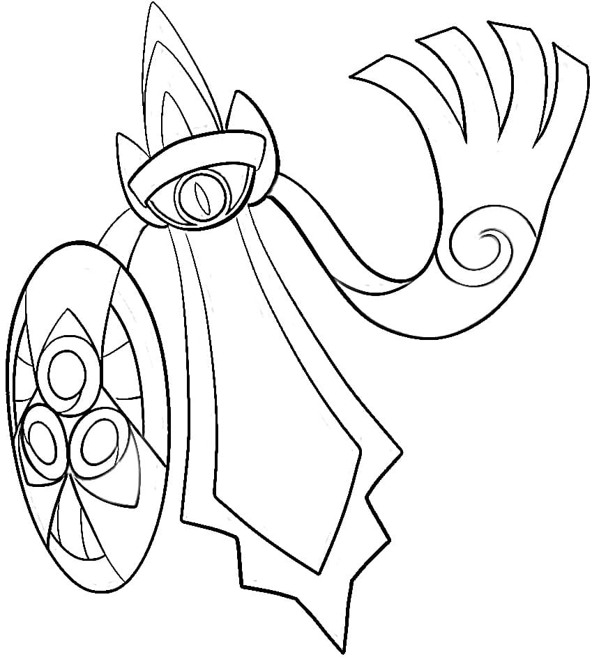 Pokemon Aegislash Coloring Page - Free Printable Coloring Pages for Kids