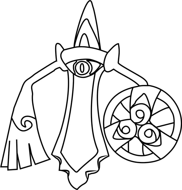 Aegislash Coloring Page