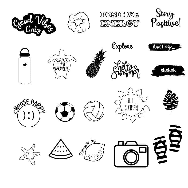 Aesthetics Stickers Coloring Page   Free Printable Coloring Pages ...