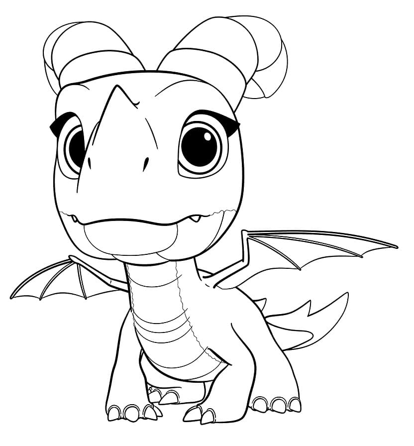 Leyla from Dragons Rescue Riders Coloring Page - Free Printable