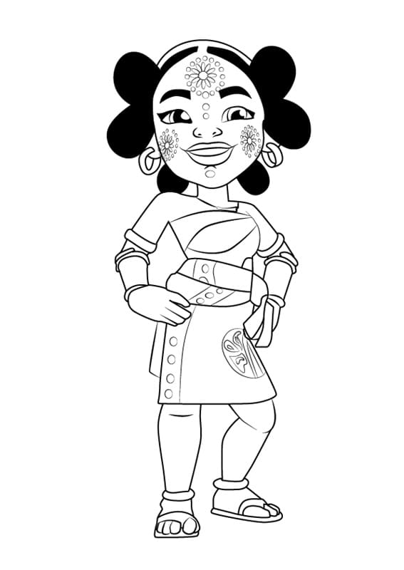 Coloring page Subway Surfers zuri city 