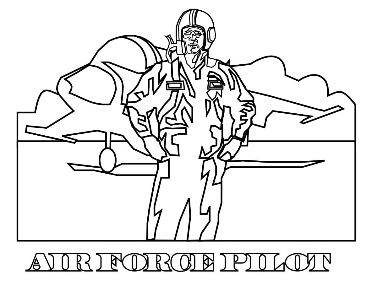 Air Force Pilot 20 Coloring Page   Free Printable Coloring Pages ...