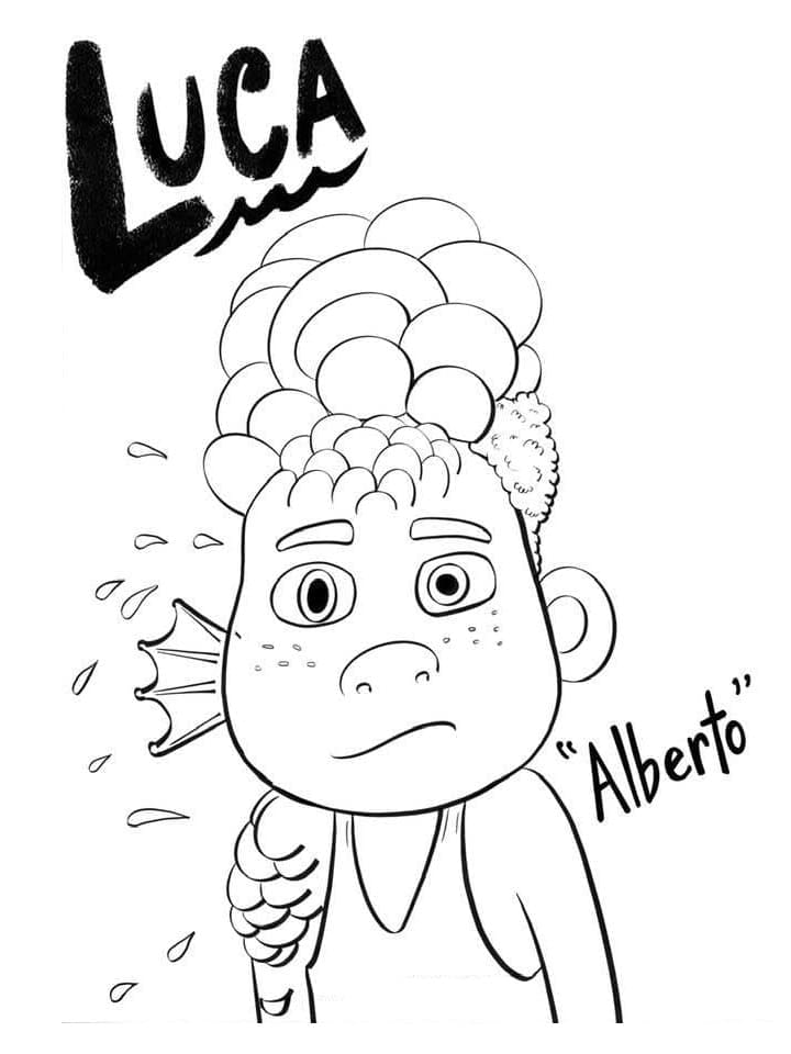 Alberto from Luca Coloring Page - Free Printable Coloring Pages for Kids