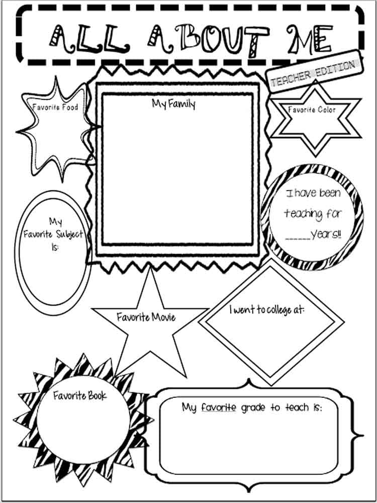 24 All About Me Coloring Page ShaylahRokas