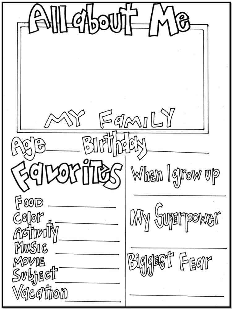 All About Me Coloring Pages Free Printable Coloring Pages For Kids