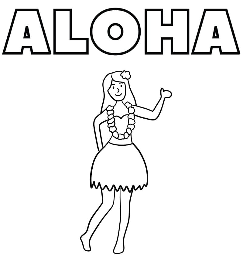 Aloha Scooby Doo Coloring Pages