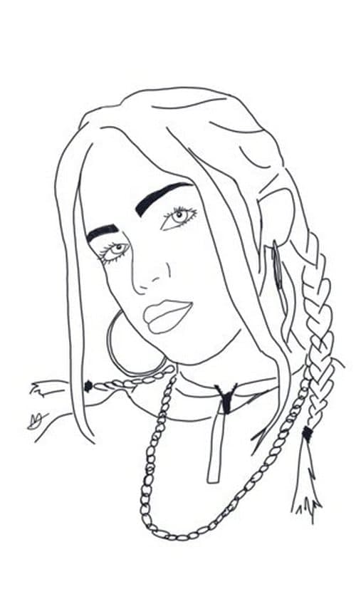 Amazing Billie Eilish Coloring Page - Free Printable Coloring Pages for K.....