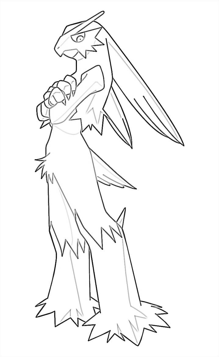 Strong Blaziken Coloring Page Free Printable Coloring Pages For Kids