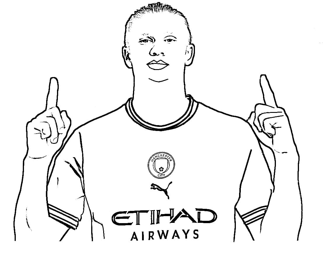 Amazing Erling Haaland Coloring Page Free Printable Coloring Pages 