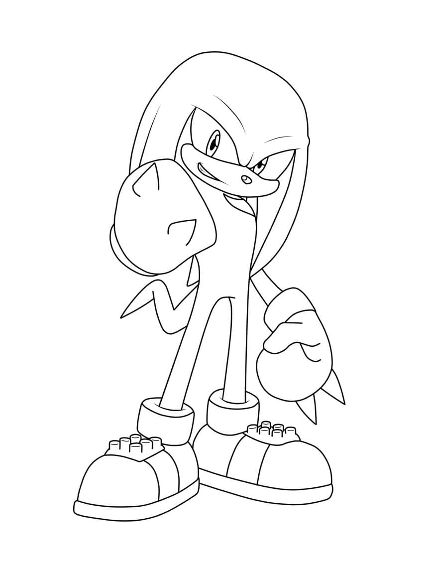 Coloring page - Knuckles