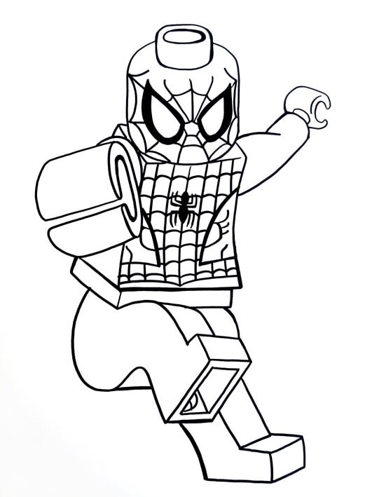 Lego Spiderman Coloring Pages - Free Printable Coloring Pages for Kids