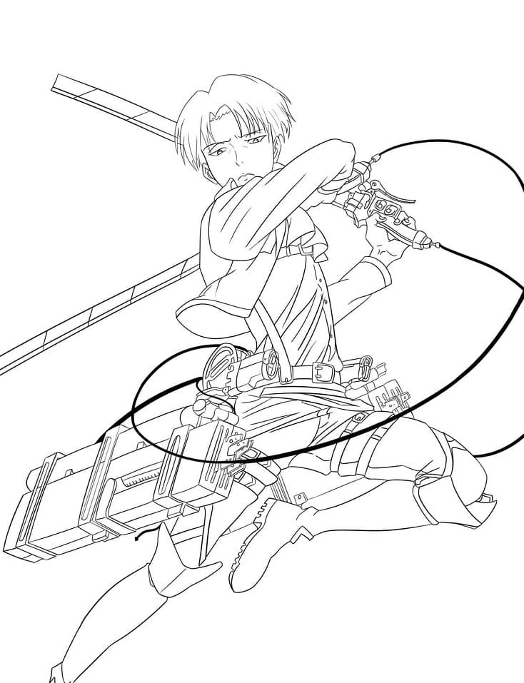 Print Levi Ackerman Coloring Page - Free Printable Coloring Pages for Kids