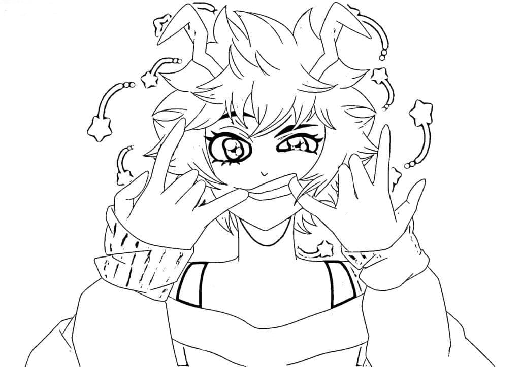 Mina Ashido Coloring Pages.