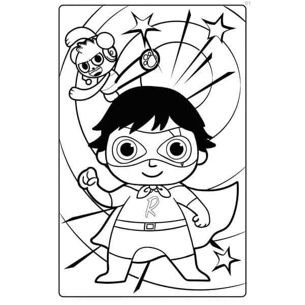 Gus in Ryan's World Coloring Page - Free Printable Coloring Pages for Kids