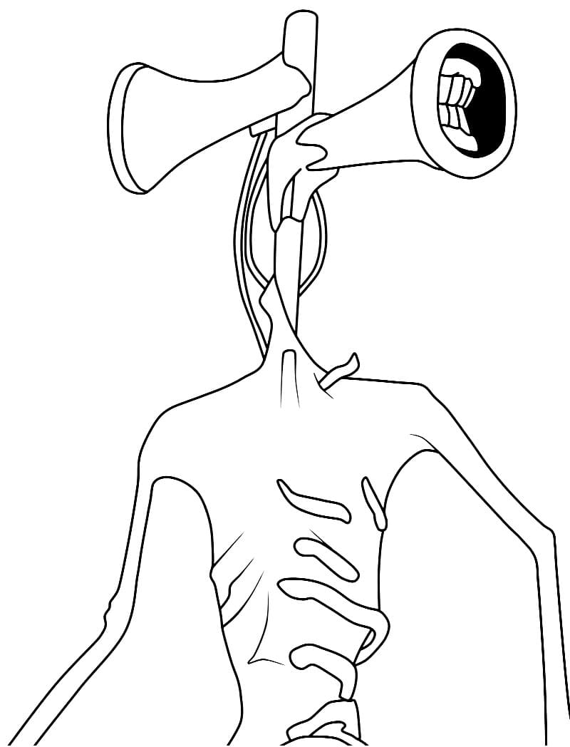 Siren Head Images Coloring Page - Free Printable Coloring Pages for Kids