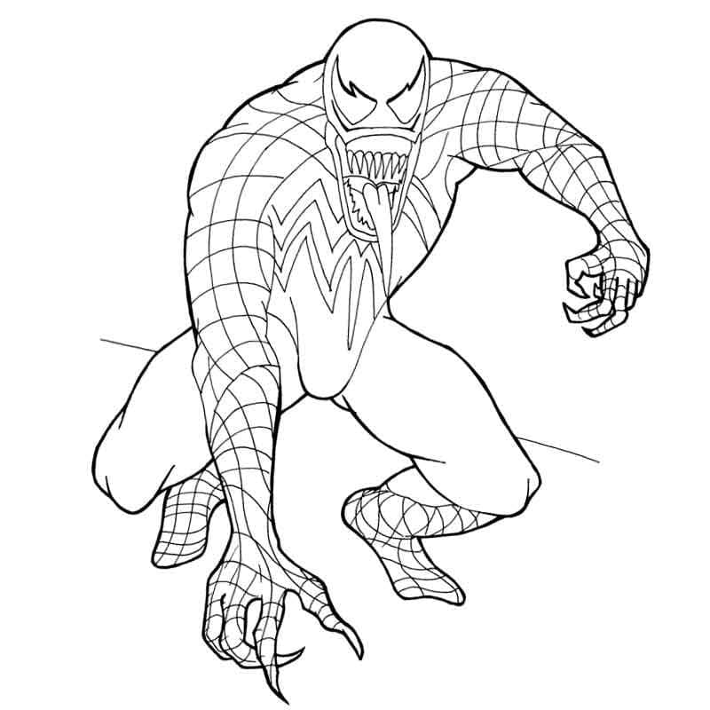 amazing venom coloring page free printable coloring pages for kids
