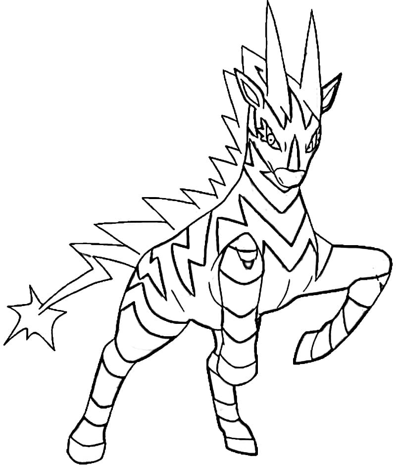 zebstrika coloring page png pokemon