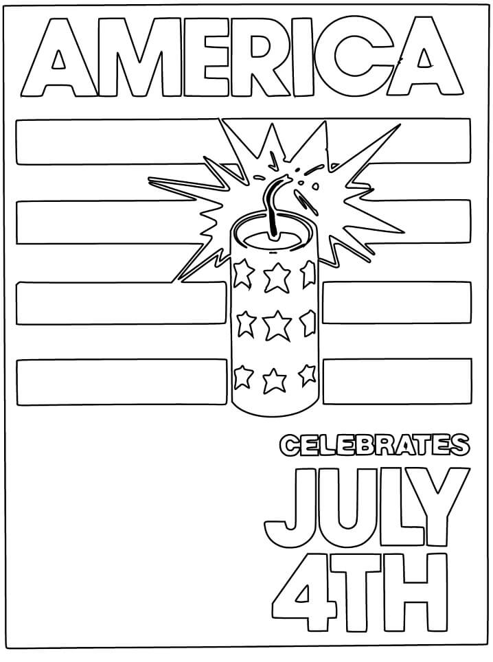 American Independence Day 5 Coloring Page - Free Printable Coloring