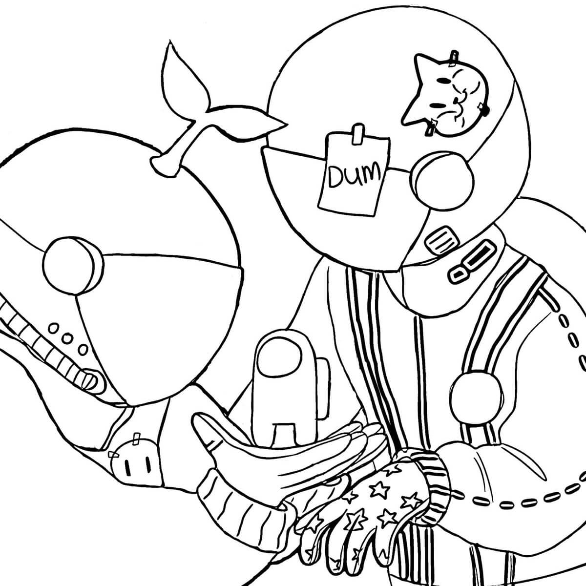 Among Us Imposter Coloring Page - Free Printable Coloring Pages for Kids