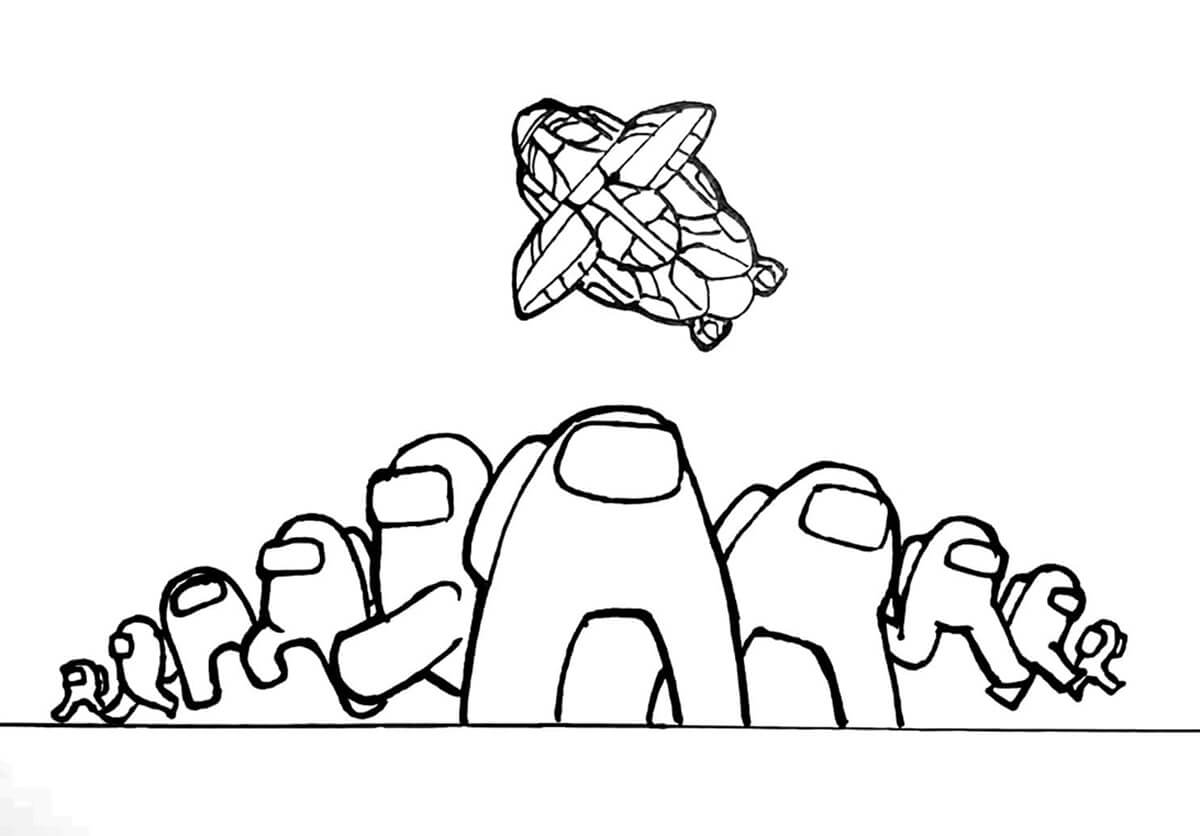 Among Us Game Coloring Page   Free Printable Coloring Pages for Kids
