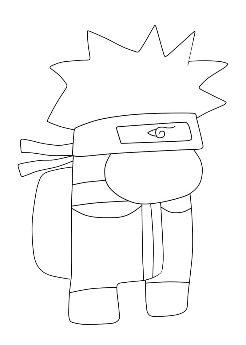 Among Us Naruto Coloring Page  Free Printable Coloring Pages for Kids