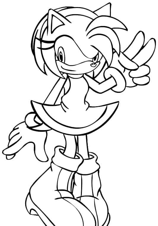Amy Rose Coloring Pages - Free Printable Coloring Pages for Kids