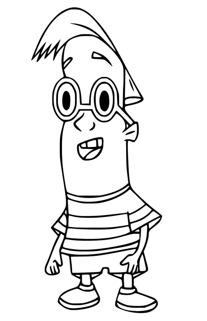 Andy Johnson from Squirrel Boy Coloring Page - Free Printable Coloring