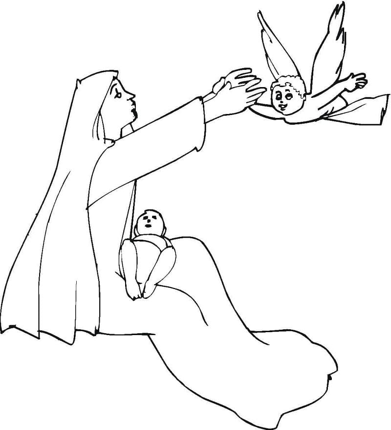 Angel and Mother Mary
