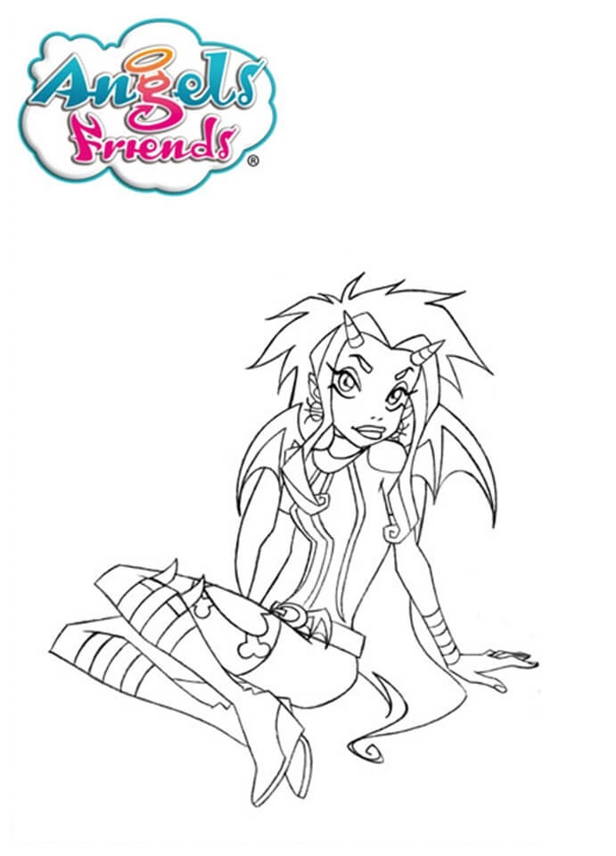 Raf and Sulfus from Angel's Friends Coloring Page - Free Printable