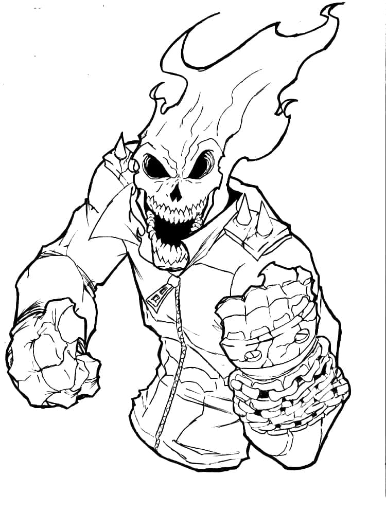 Ghost Rider Coloring Pages Raeltaygen