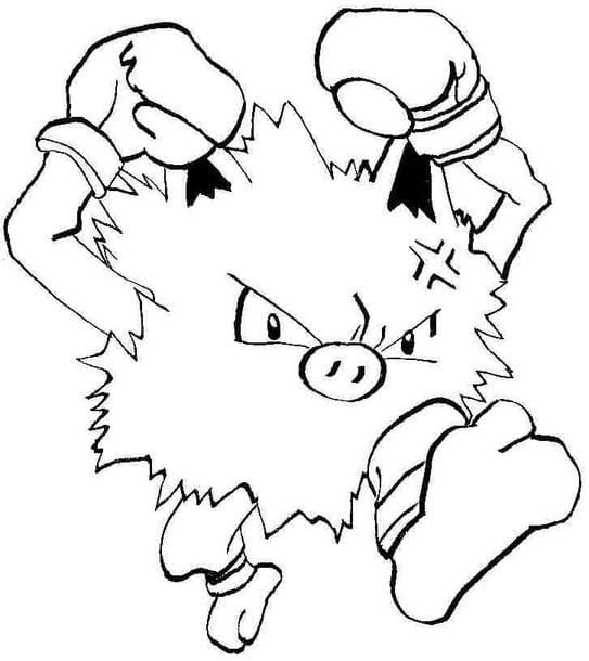 primeape coloring page pdf pokemon