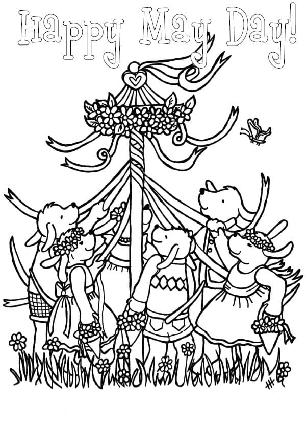 May Day 14 Coloring Page - Free Printable Coloring Pages for Kids