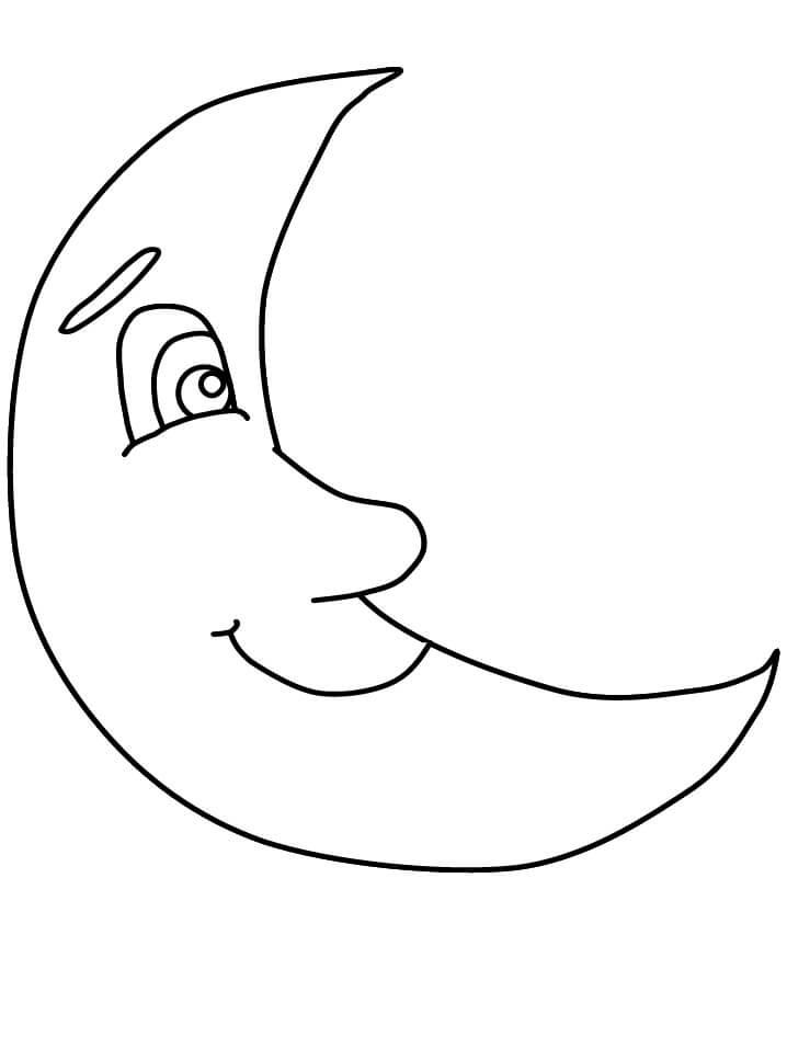 Animated Moon Coloring Page - Free Printable Coloring Pages for Kids