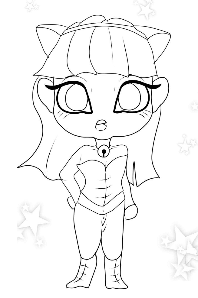 Anime Cat Girl Coloring Page - Free Printable Coloring Pages for Kids