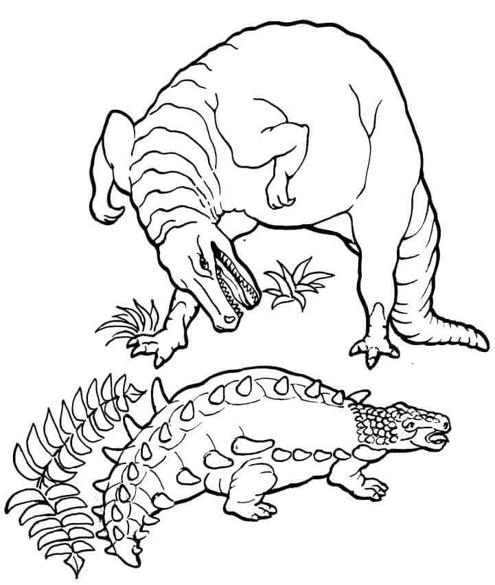 Ankylosaurus and T-Rex