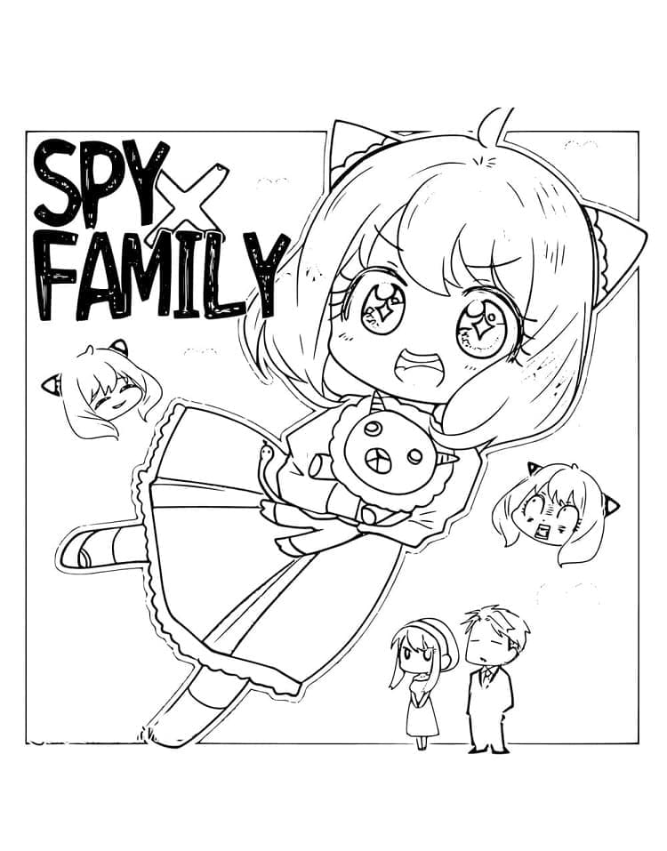 Chibi Anya Forger Coloring Page Free Printable Coloring Pages For Kids