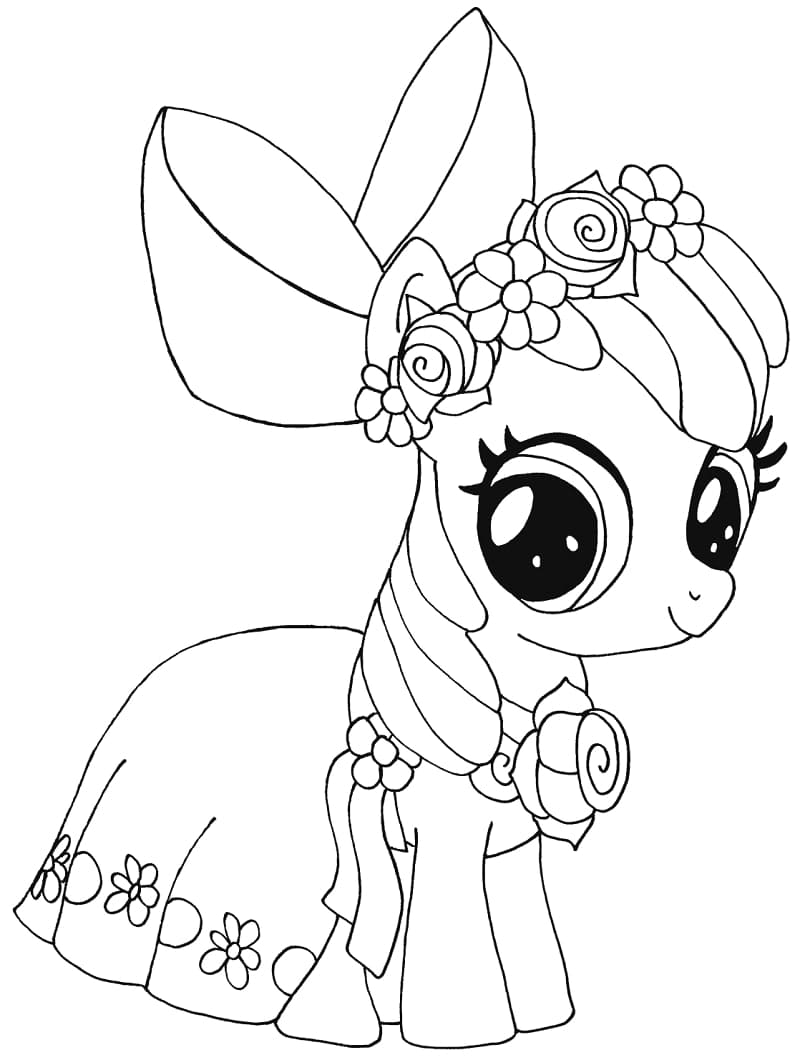 Apple Bloom My Little Pony Coloring Page - Free Printable Coloring Pages  for Kids