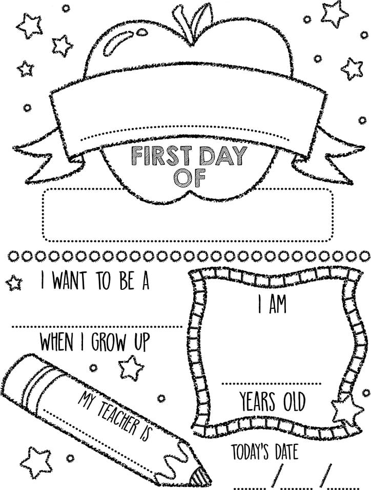 First Day Of School Coloring Pages Free Printable Coloring Pages For Kids