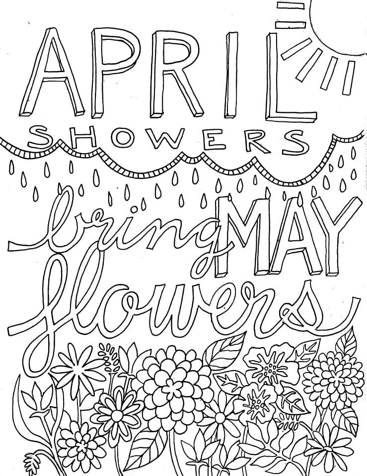 April Coloring Pages Free Printable Coloring Pages for Kids