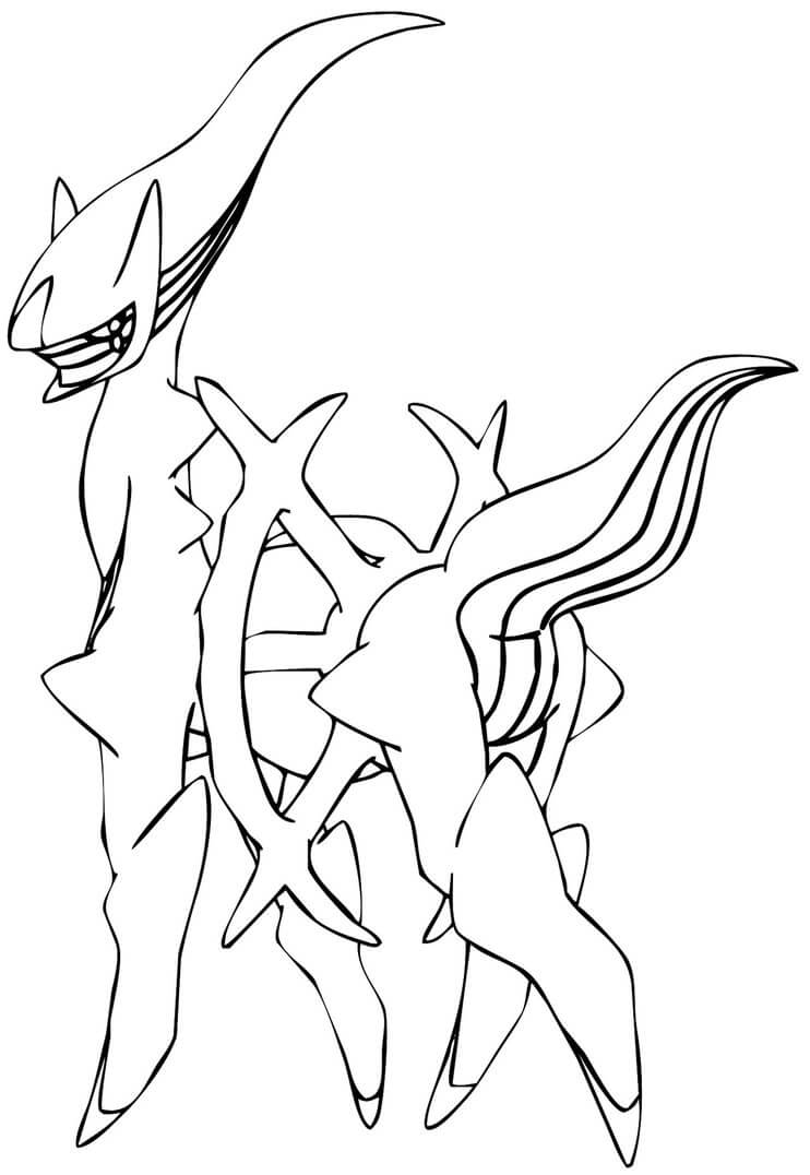 Arceus 4 Coloring Page - Free Printable Coloring Pages for Kids