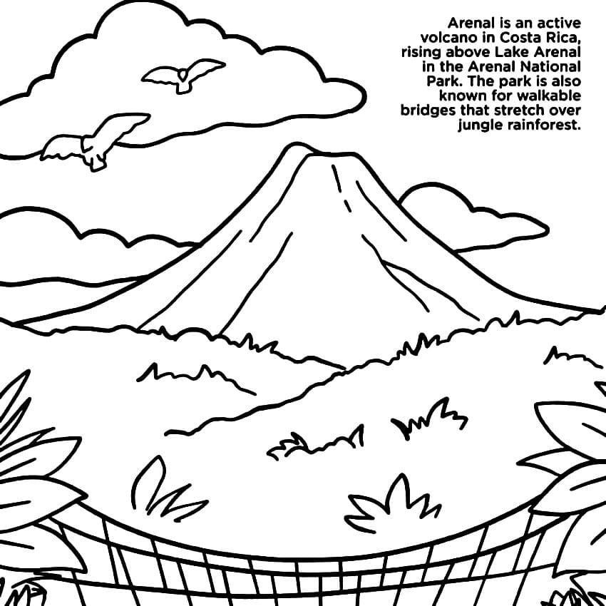 Costa Rica Coloring Page 