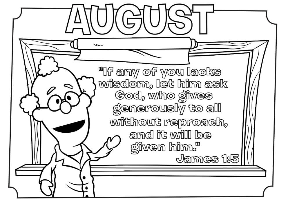 Hello August 1 Coloring Page - Free Printable Coloring Pages for Kids