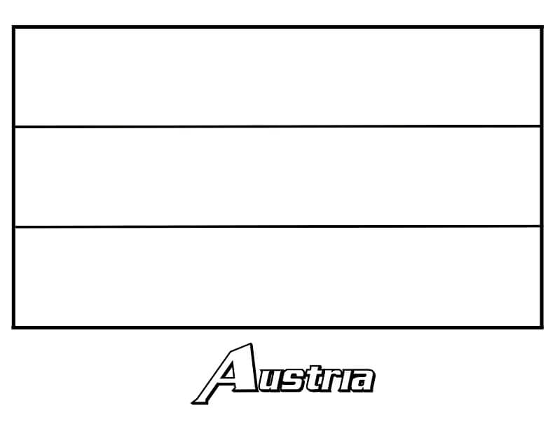 austria flag outline